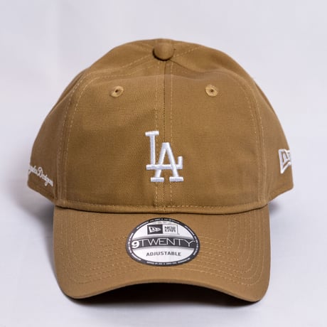 NEW ERA・ニューエラ　 9TWENTY MLB Side Logo ロサンゼルス・ドジャース ミニロゴ（カーキ）　大谷翔平　SHOHEI OHTANI
