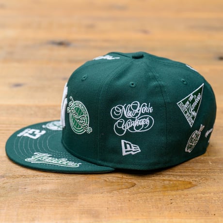 NEWERA・ニューエラ　 59FIFTY New York Yankees Allover ニューヨーク・ヤンキース（ダークグリーン）