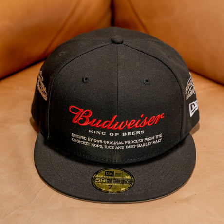 NEW ERA・ニューエラ　 59FIFTY Budweiser バドワイザー ラベルロゴ（ブラック） 7 1/2