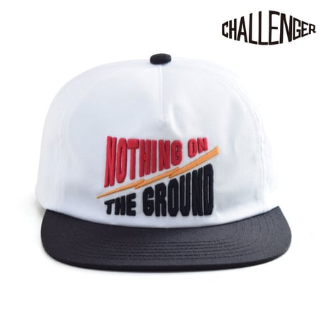 チャレンジャー CHALLNGER　NOTHING ON THE GROUND CAP WHITE×BLACK