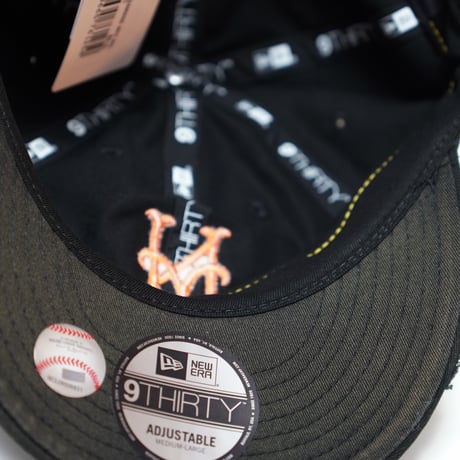 NEW ERA・ニューエラ 9THIRTY powered by GORO (min-nano) ニューヨーク・メッツ ダメージ/パッカブルバイザー/モンレーウォッシュ ブラック