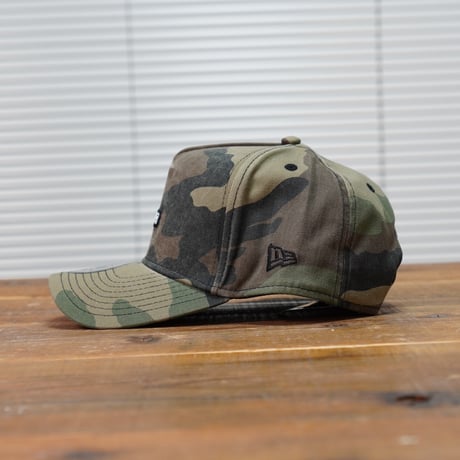 NEWERA・ニューエラ　9FORTY A-Frame Super Heavy Wash Racer Logo ウッドランドカモ