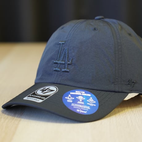 47BRAND フォーティーセブン キャップ 47 クリーンナップ ロサンゼルス・ドジャース brrr° 接触冷感 ブラック × ブラック トナルカラー