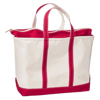 L.L.Bean　エルエルビーン　ボート・アンド・トート、ジップ・トップ　L.L.ビーン Boat and Tote®, Zip-Top Red Trim