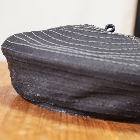 HUNTISM ハンティズム Denim Braid Beret / Indigo デニム生地のブレードベレー htm253003