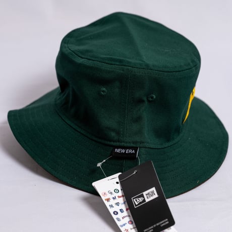 NEW ERA・ニューエラ　バケット01 MLB Reversible Hat リバーシブル オークランド・アスレチックス（ダークグリーン/ウォルナット）（M/Lサイズ）
