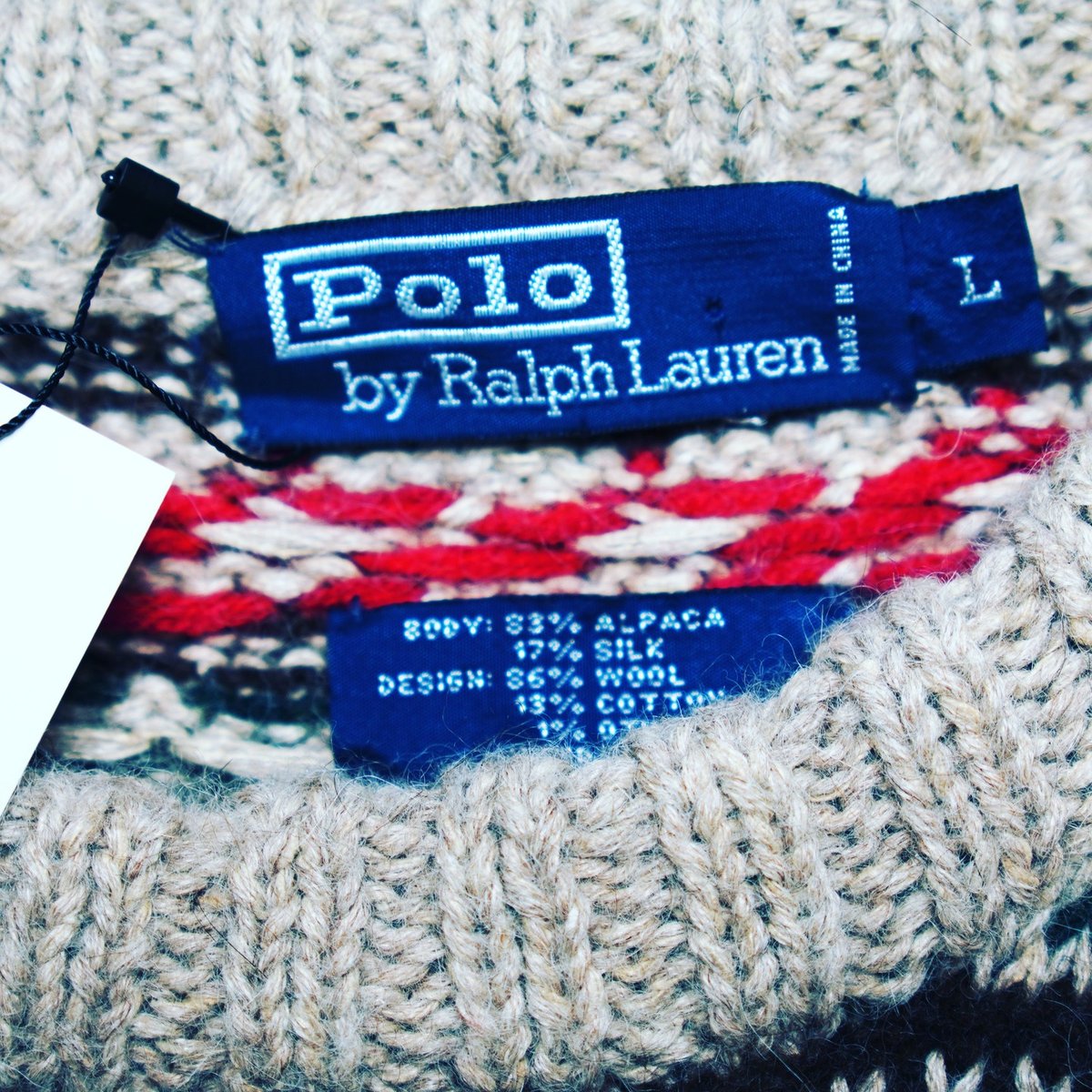 Ralph Lauren 【手編みセーター】アルパカ83%&シルク17%（USED）