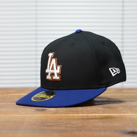 NEWERA・ニューエラ　LP 59FIFTY Duck Canvas ダックキャンバス ロサンゼルス・ドジャース ブラック ダークロイヤルバイザー