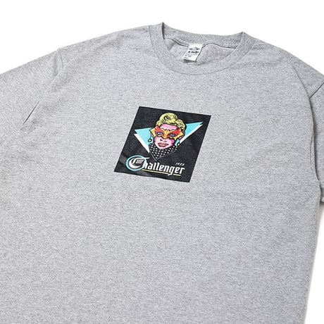 チャレンジャー CHALLENGER MASKED LADY TEE GRAY