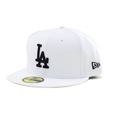 NEW ERA・ニューエラ　 59FIFTY NEW ERA LOSDOD WHITE BLACK　Los Angers Dodgers・ロサンゼルス・ドジャース　大谷翔平　SHOHEI OHTANI