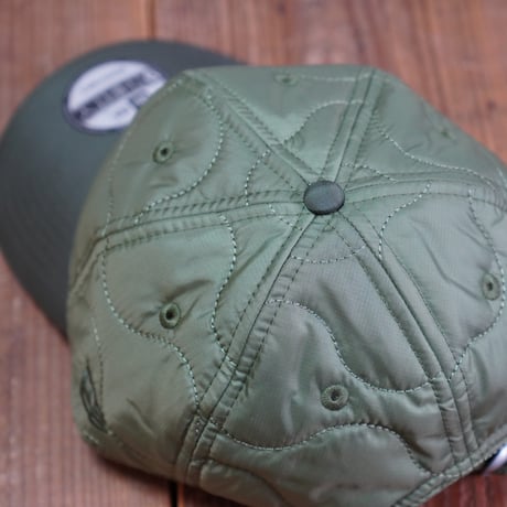 NEWERA・ニューエラ　 9THIRTY Powered by GORO NAKATSUGAWA（min-nano）キルティング エバーグリーン カーキバイザー