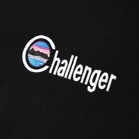 チャレンジャー CHALLENGER SUNSET EMBROIDERED TEE BLACK