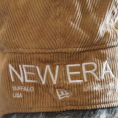 NEW ERA・ニューエラ　トラッパー コーデュロイ　The Trapper CORDUROY  NEW ERA ロゴ ベージュ（Lサイズ）