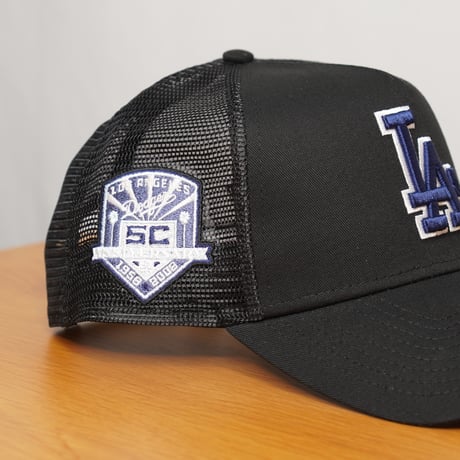 NEW ERA・ニューエラ 9FORTY A-Frame トラッカー MLB Side Patch ロサンゼルス・ドジャース ブラック