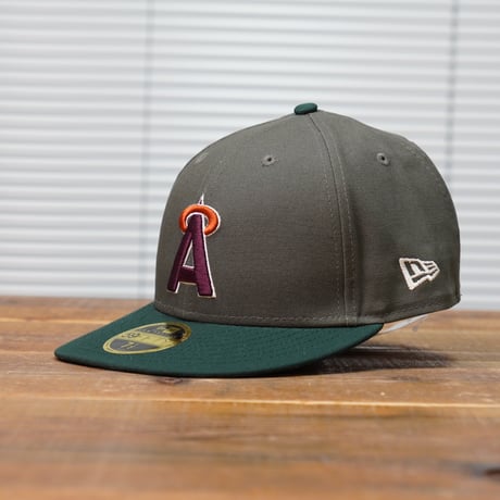 NEWERA・ニューエラ　LP 59FIFTY Duck Canvas ダックキャンバス カリフォルニア・エンゼルス クーパーズタウン モス ダークグリーンバイザー