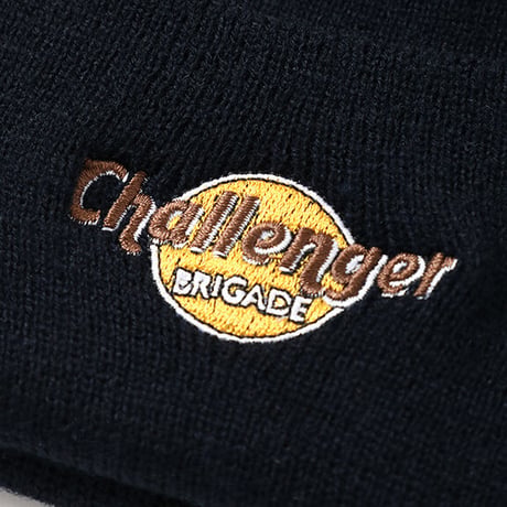 チャレンジャー CHALLENGER　MUD LOGO KNIT CAP（BLACK）