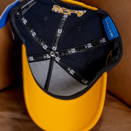NEW ERA・ニューエラ　 9FORTY A-Frame UCLA Bruins ブルーインズ　ネイビー × メリットゴールド スノーホワイト Aゴールドバイザー