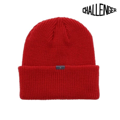 チャレンジャー CHALLENGER　EMBROIDERED KNIT CAP RED