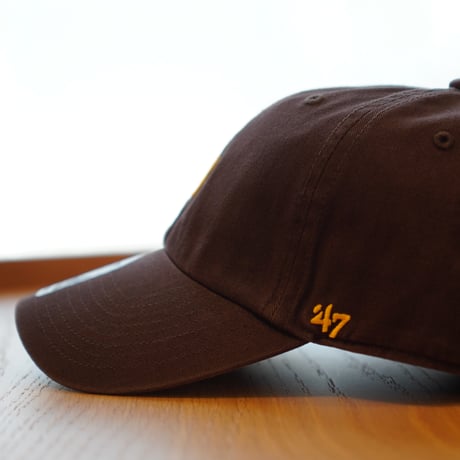 47BRAND フォーティーセブン キャップ ’47  クリーンナップ ベースランナー サンディエゴ・パドレス ブラウン B-BSRNR21GWS-BW
