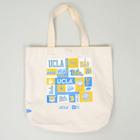NEW ERA・ニューエラ　キャンバストート　UCLA　ミックスロゴ ナチュラル × マリンブルー メリットゴールド スノーホワイト