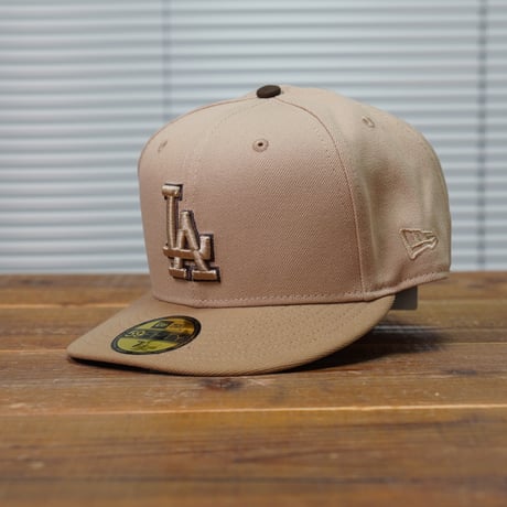 NEWERA・ニューエラ　59FIFTY Iced Latte ロサンゼルス・ドジャース キャメル カーキバイザー