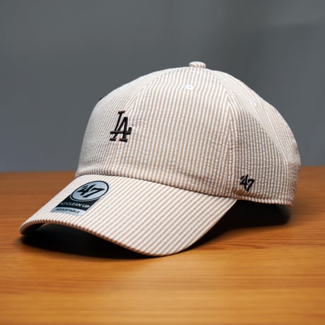 47BRAND フォーティーセブン キャップ 47 クリーンナップ ロサンゼルス・ドジャース SEERSUCKER シアサッカー ベージュ