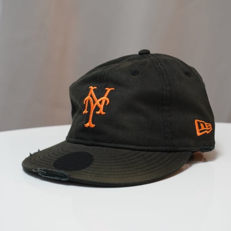 NEW ERA・ニューエラ 9THIRTY powered by GORO (min-nano) ニューヨーク・メッツ ダメージ/パッカブルバイザー/モンレーウォッシュ ブラック