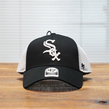 シカゴ・ホワイトソックス BRANSON '47 MVP [フォーティーセブン] Black × White Mesh ハードメッシュ