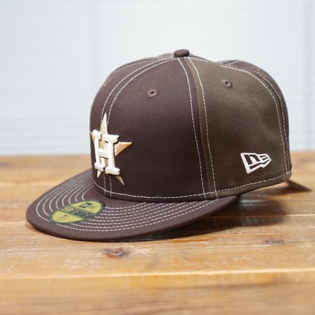 NEWERA・ニューエラ　59FIFTY White Stitches ヒューストン・アストロズ バーントウッド/ウォルナット