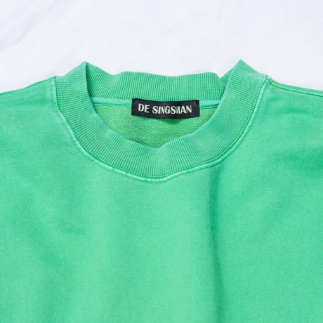 daze & easy ロゴ刺繍スウェット「THE DYE 顔料染め裏毛」DE SINGSMAN（グリーン）