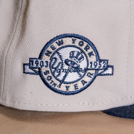 NEWERA・ニューエラ　 59FIFTY MLB Stone Color ニューヨーク・ヤンキース ストーン ネイビーバイザー