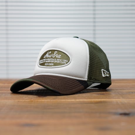 NEWERA・ニューエラ 9FORTY A-Frame トラッカー オーバルロゴ カモプリント　メッシュ