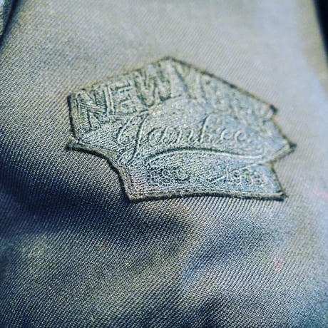 Vintage/deadstock　NEW ERA ニューエラ　STADIUM JKT NEYYAN FULL PATCH BLK BLK（L）