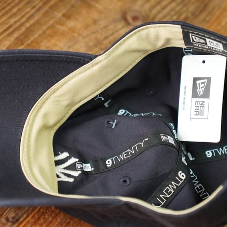 NEW ERA・ニューエラ　9TWENTY Khaki Sweat Band ニューヨーク・ヤンキース ネイビー カーキスウェットバンド