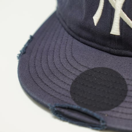 NEW ERA・ニューエラ 9THIRTY powered by GORO (min-nano) ニューヨーク・ヤンキース ダメージ/パッカブルバイザー/モンレーウォッシュ ネイビー