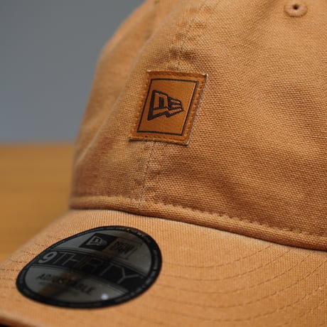 NEW ERA・ニューエラ 9THIRTY フラッグロゴ ウーブンパッチ Washed Duck ライトブロンズ