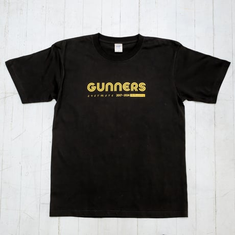 GUNNERS「2017-2024」記念Tシャツ（ブラック・ホワイト）