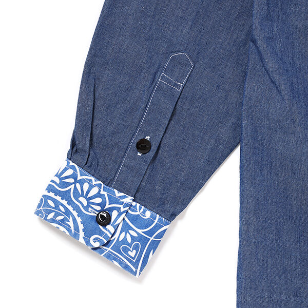 ★TIGRE BROCANTE REMAKE ReMix バンダナボックスシャツ TIGRE BROCANTE(ティグル ブロカンテ)|TG REMAKE ReMixバンダナ