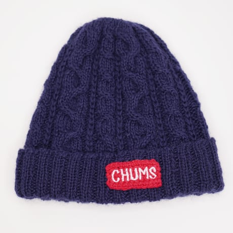 CHUMS・チャムス　ハンドメイドならではのあたたかみ溢れるニット帽　Nepal Knit Watch・ネパールニットワッチ（NAVY）（Used）