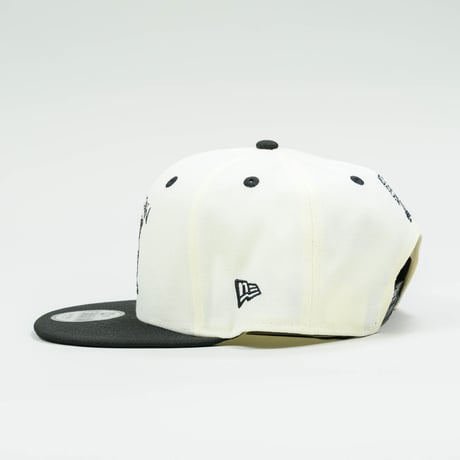 NEWERA・ニューエラ　  9FIFTY DOG TOWN ドッグタウン ロゴ クロームホワイト ブラックバイザー