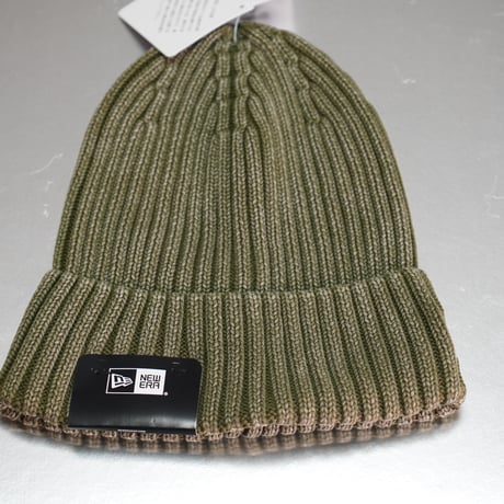 NEWERA・ニューエラ リブカフニット イタリアンウォッシュ オリーブ 14312103