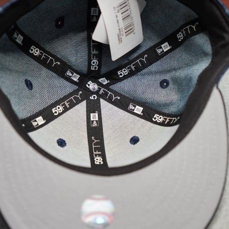 NEW ERA・ニューエラ　59FIFTY MLB Denim 2-Tone ニューヨーク・ヤンキース インディゴデニム ネイビーバイザー