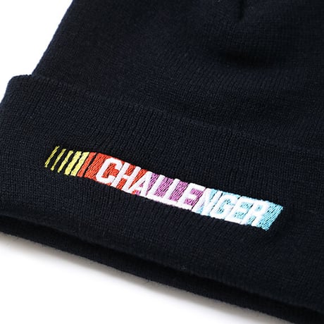 チャレンジャー CHALLENGER　NATIONAL RACING KNIT CAP（BLACK-MULTI）