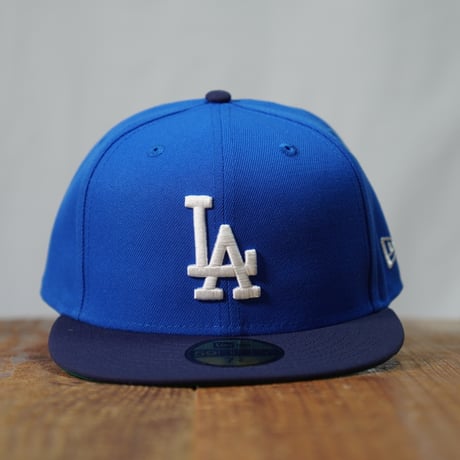NEW ERA・ニューエラ　59FIFTY Powered by GORO NAKATSUGAWA（min-nano）ロサンゼルス・ドジャース スエットバンドブルーバイザー ライトネイビー