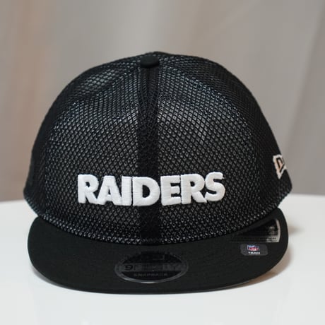 NEW ERA・ニューエラ RC 9FIFTY Flat Visor powered by GORO (min-nano) ラスベガス・レイダース ダブルメッシュ ブラックメッシュ/ブラック