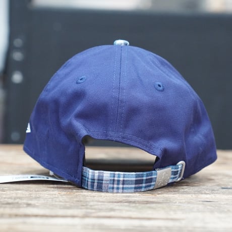 NEW ERA・ニューエラ　9TWENTY MLB Patchwork ニューヨーク・ヤンキース ライトネイビー マドラスチェックバイザー