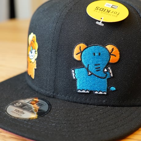 NEWERA・ニューエラ　Youth 9FIFTY たべっ子どうぶつ オールオーバー ブラック  14346886