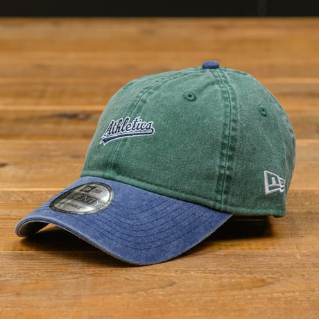 NEW ERA・ニューエラ　  9TWENTY Acid Wash オークランド・アスレチックス グリーン ネイビーバイザー