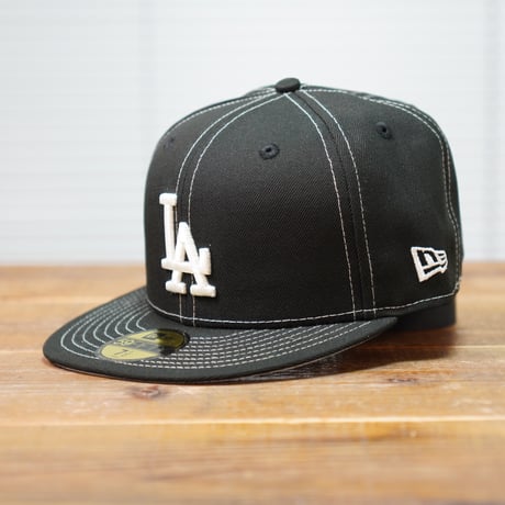 NEWERA・ニューエラ　59FIFTY White Stitches ロサンゼルス・ドジャース ブラック