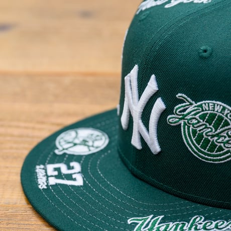 NEWERA・ニューエラ　 59FIFTY New York Yankees Allover ニューヨーク・ヤンキース（ダークグリーン）